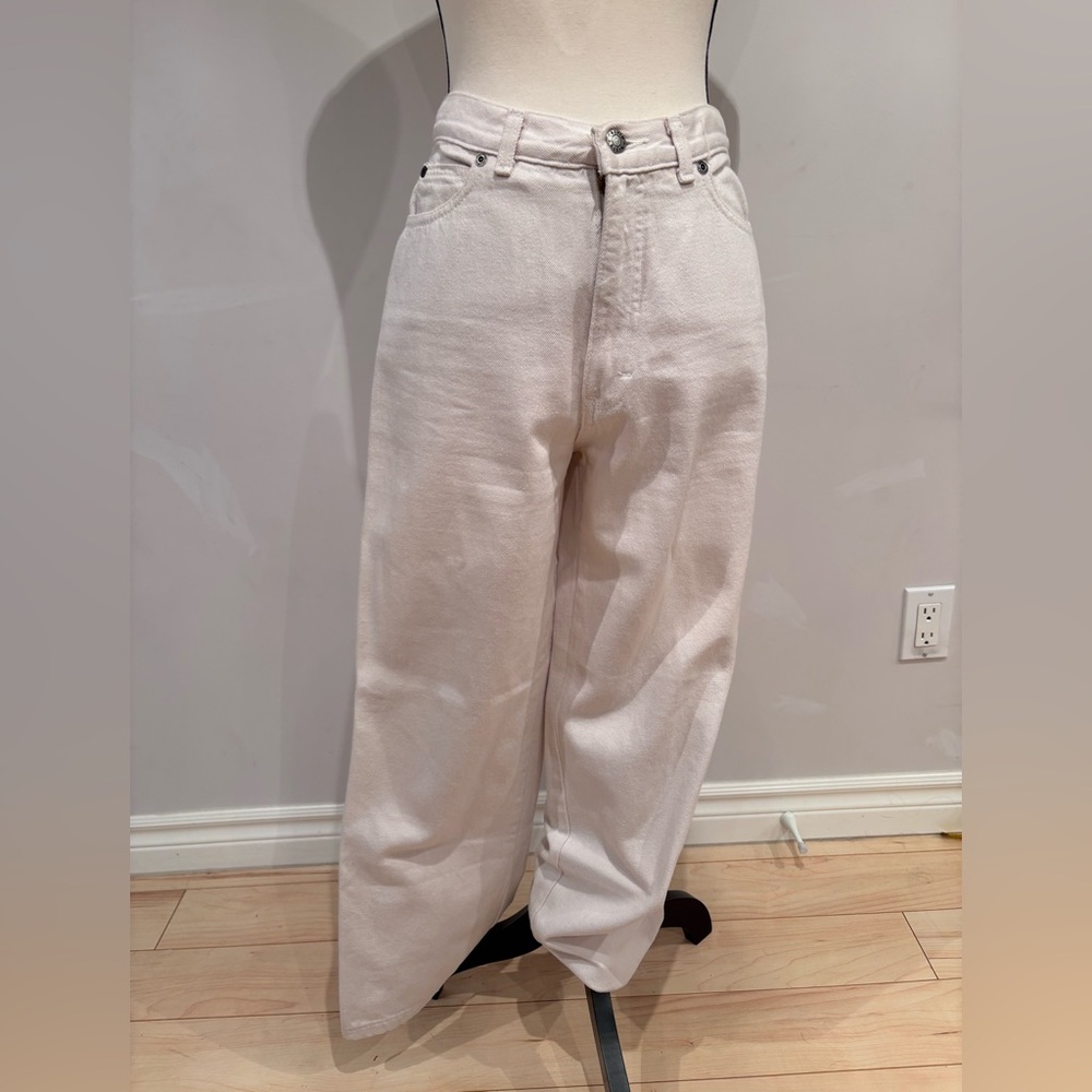 Calvin Klein Women's Wide Leg Light Beige Jeans